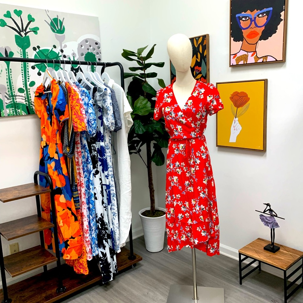 GAP - MIDI Wrap Dress